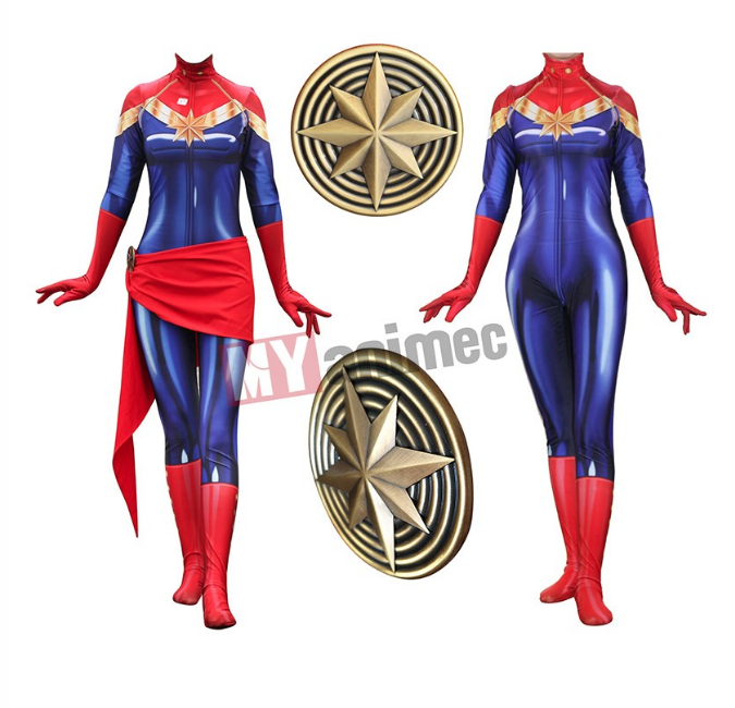 Superhero Captain Marvel Costume for Sale